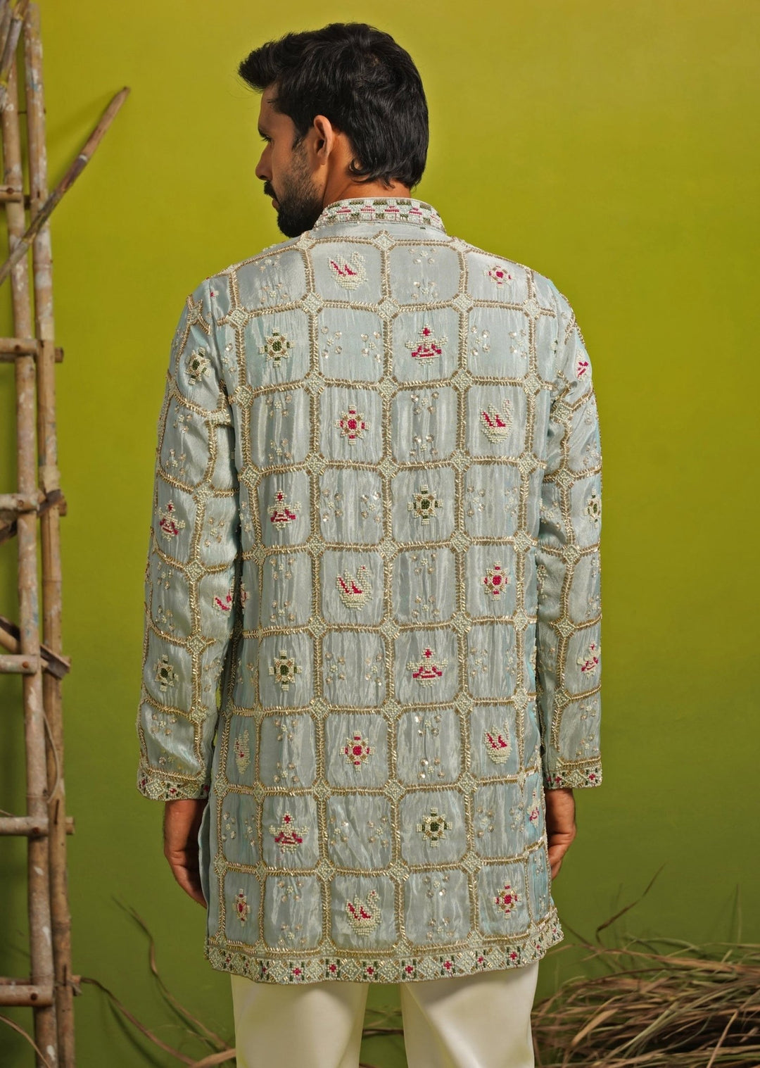 Kalpraag Blue Silk Short Kurta SetFabilicious Fashion