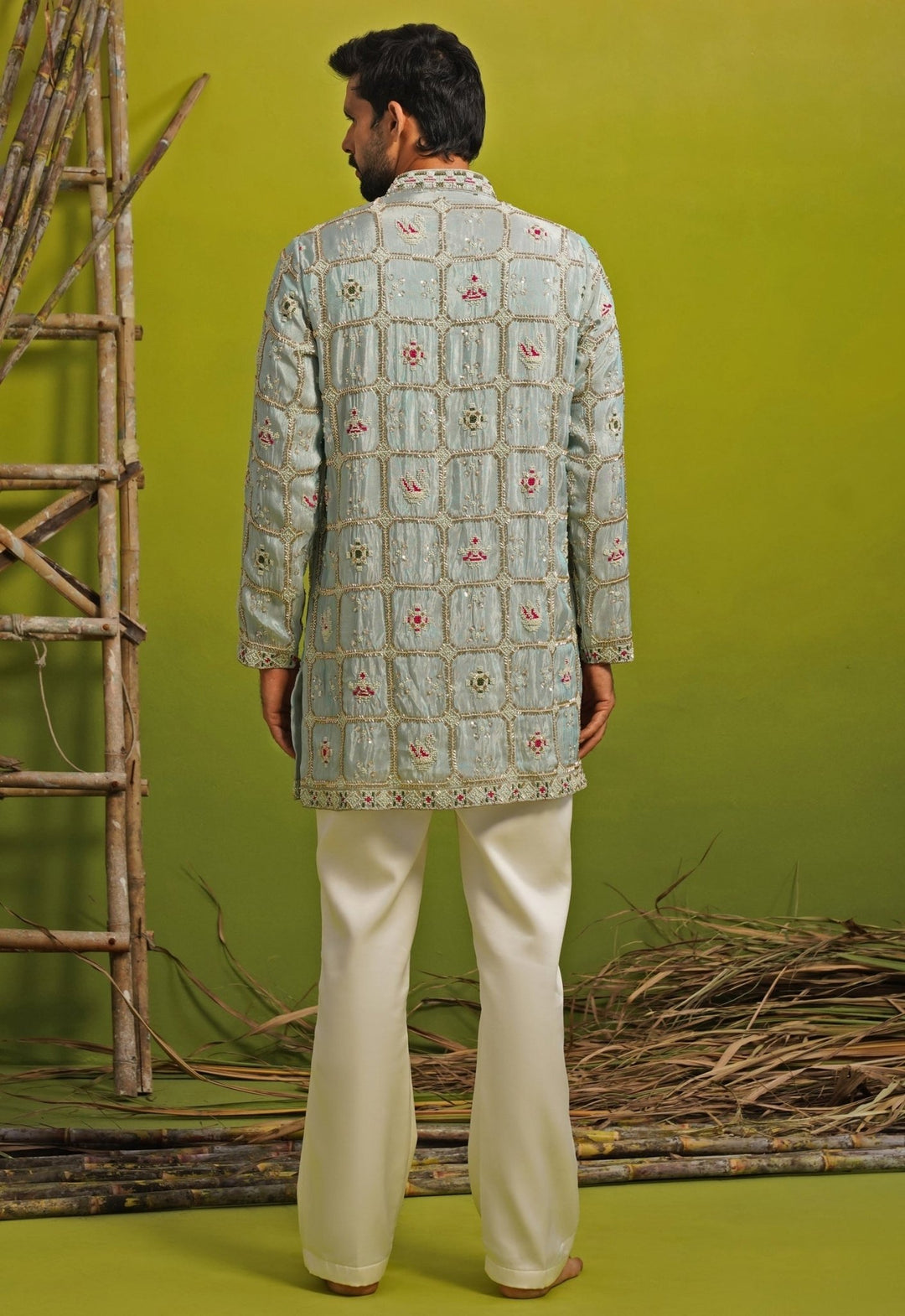 Kalpraag Blue Silk Short Kurta SetFabilicious Fashion