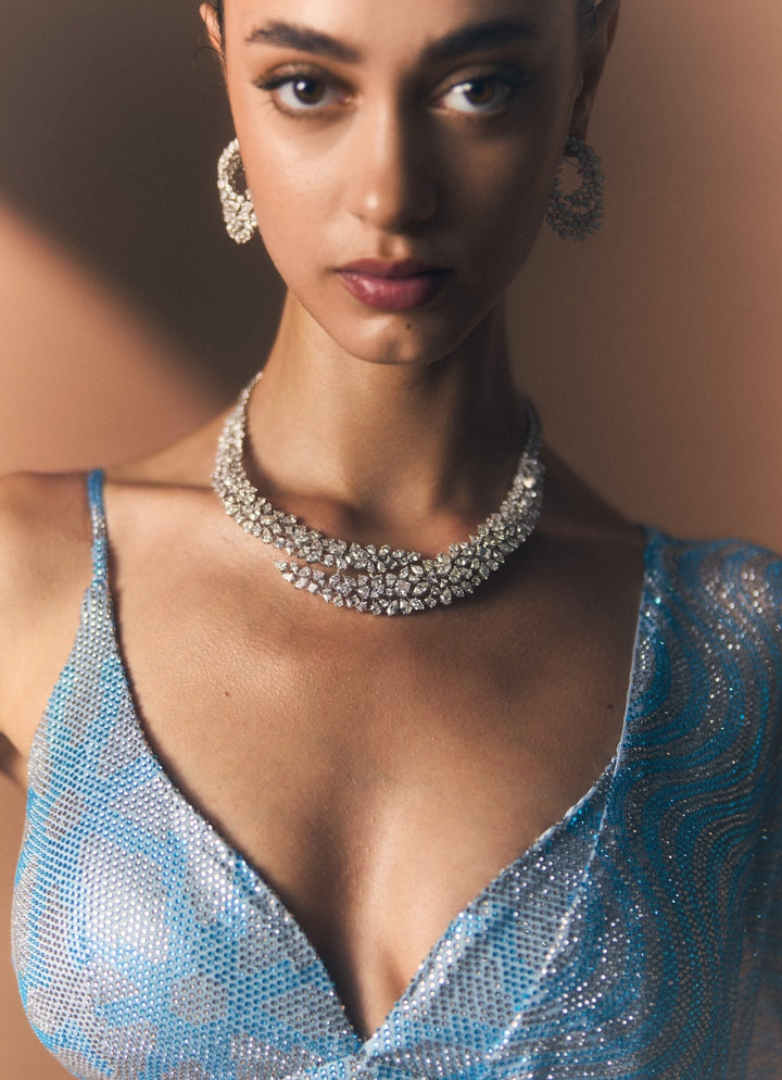 Angad Singh Blue Soft Net Pre-Draped SareeFabilicious Fashion