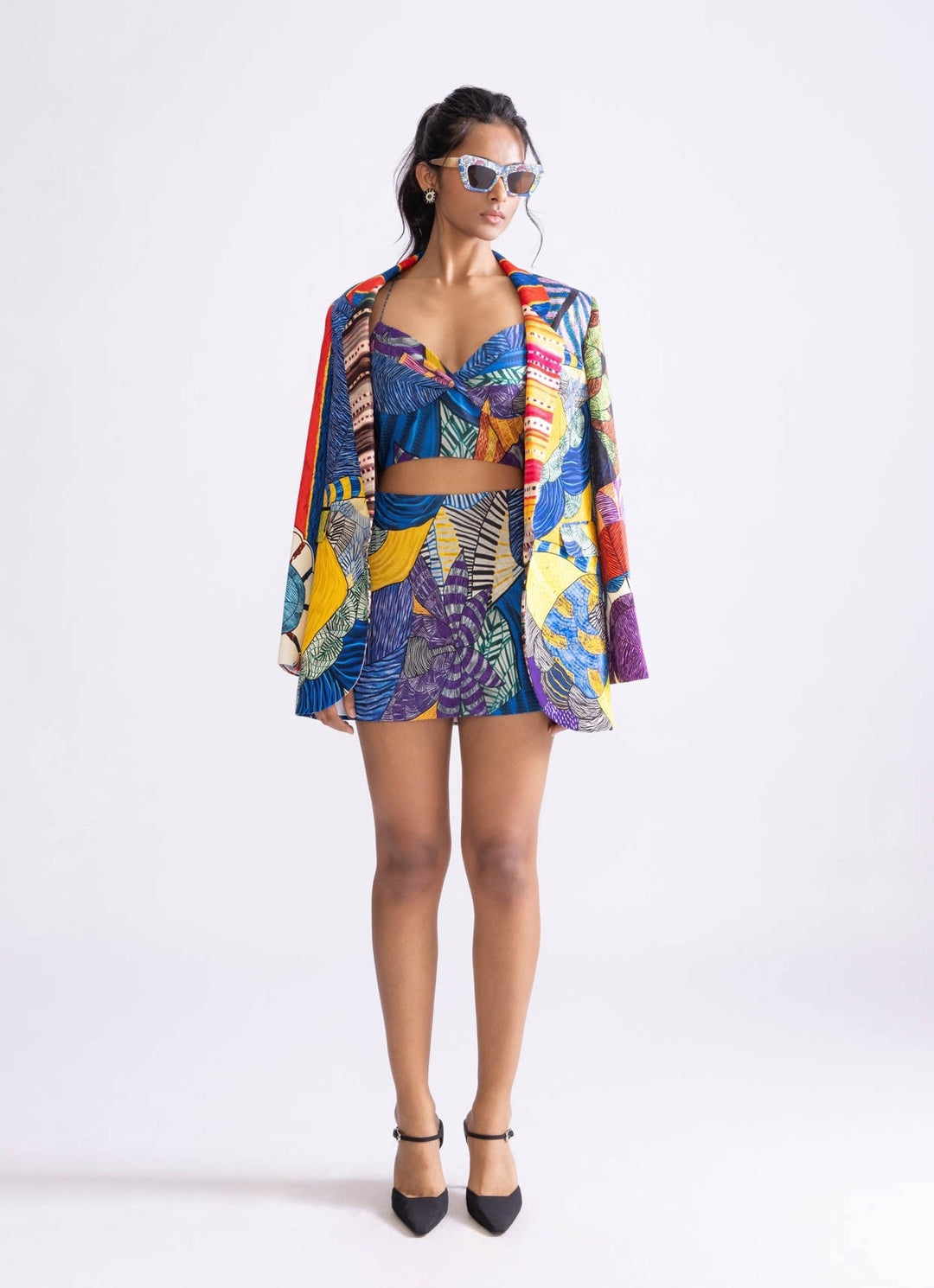 Blue Tribal Print Coord Set Saaksha & Kinni - Fabilicious Fashion