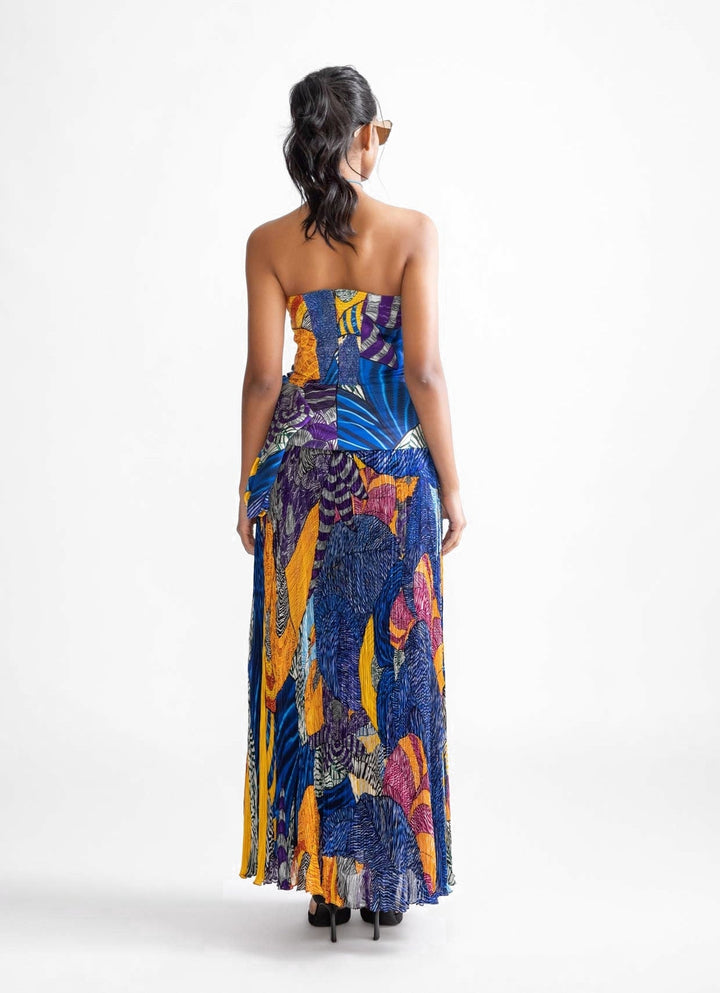 Blue Tribal Print Skirt Set Saaksha & Kinni - Fabilicious Fashion