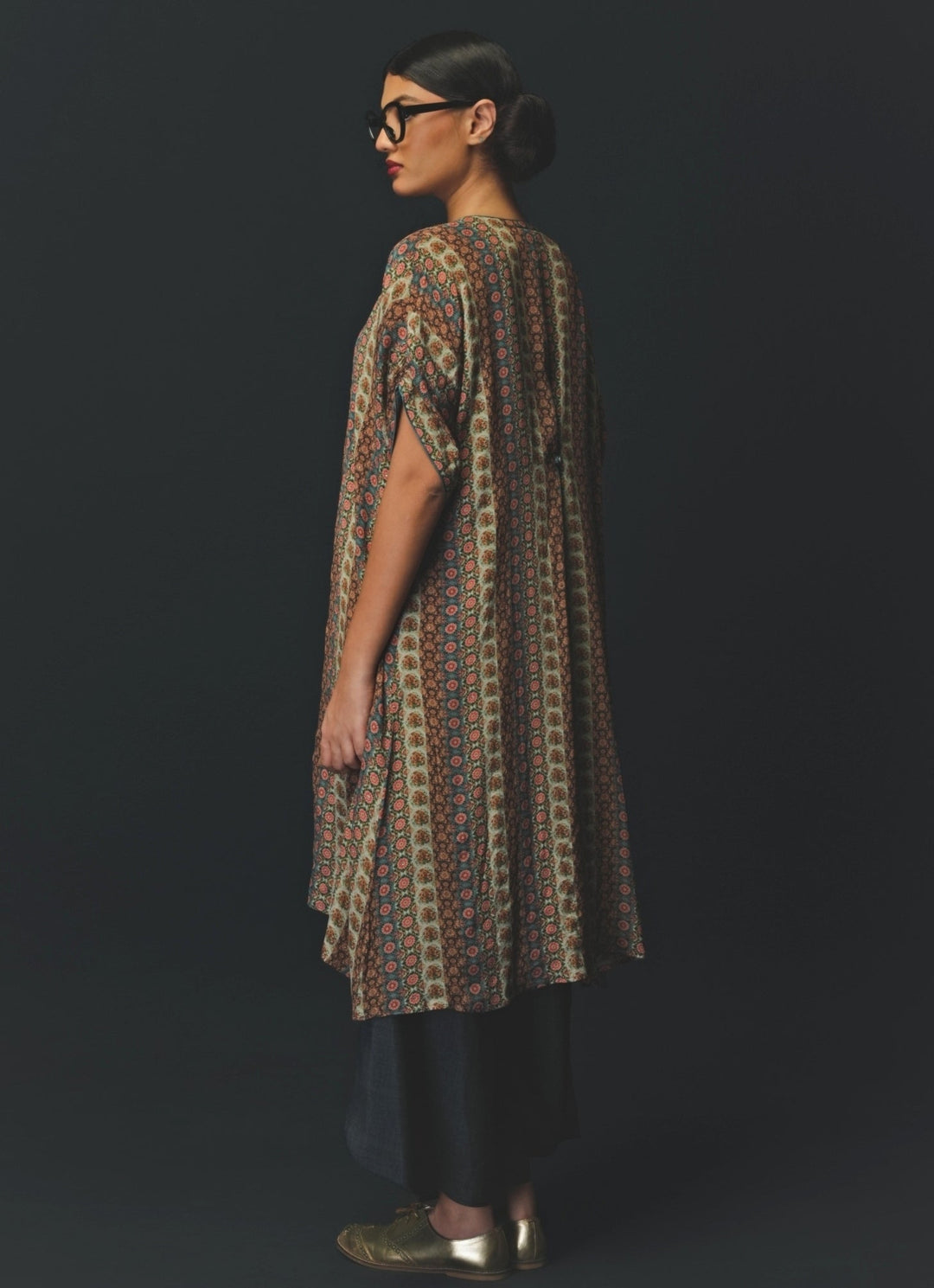 Bluish Grey Crepe Co - Ord Set Basil Leaf - Fabilicious Fashion