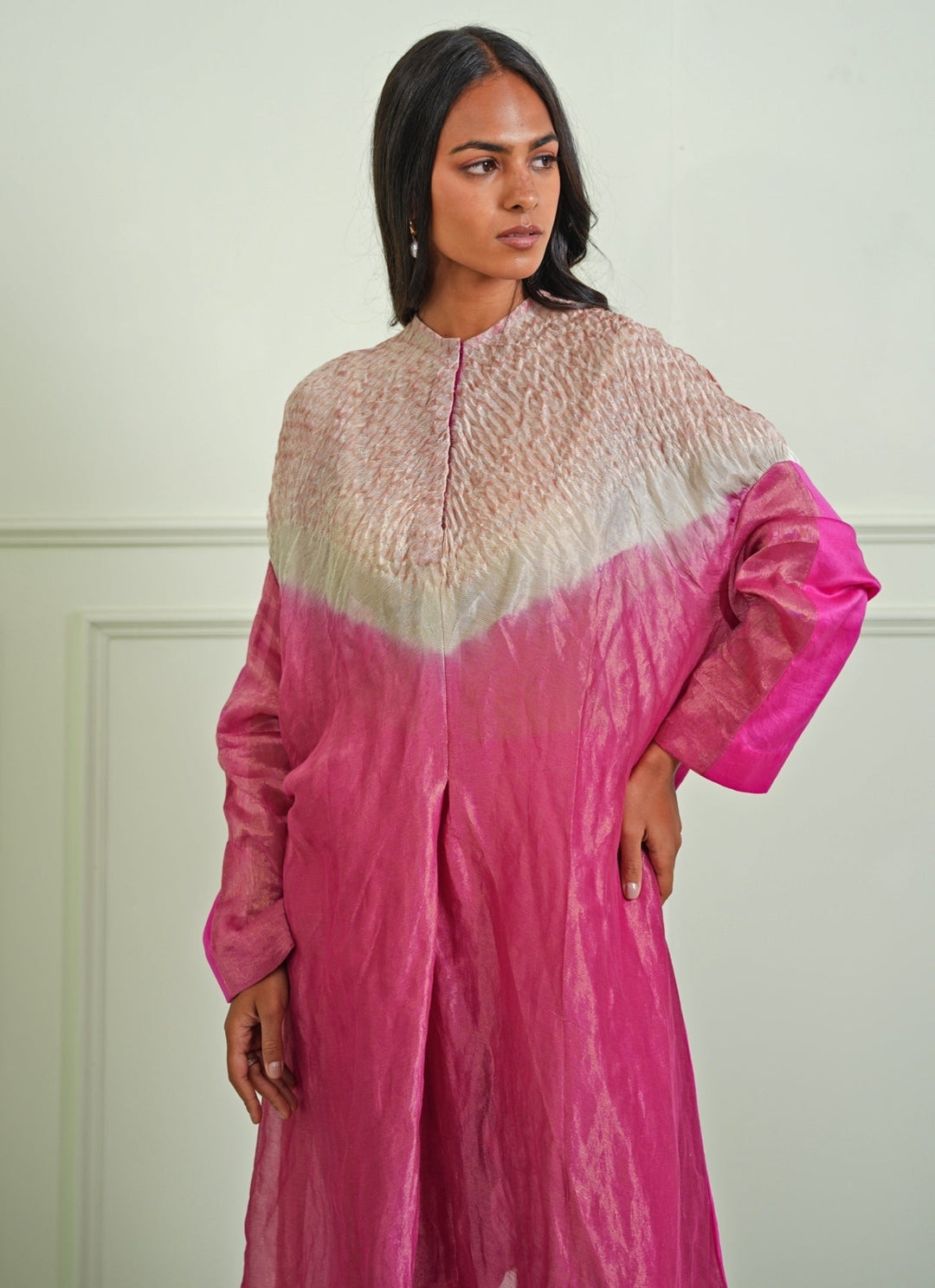 Twenty Nine Blush And Hot Pink Tissue Kurta Pants SetFabilicious Fashion