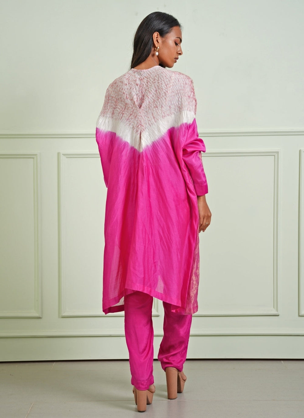 Twenty Nine Blush And Hot Pink Tissue Kurta Pants SetFabilicious Fashion