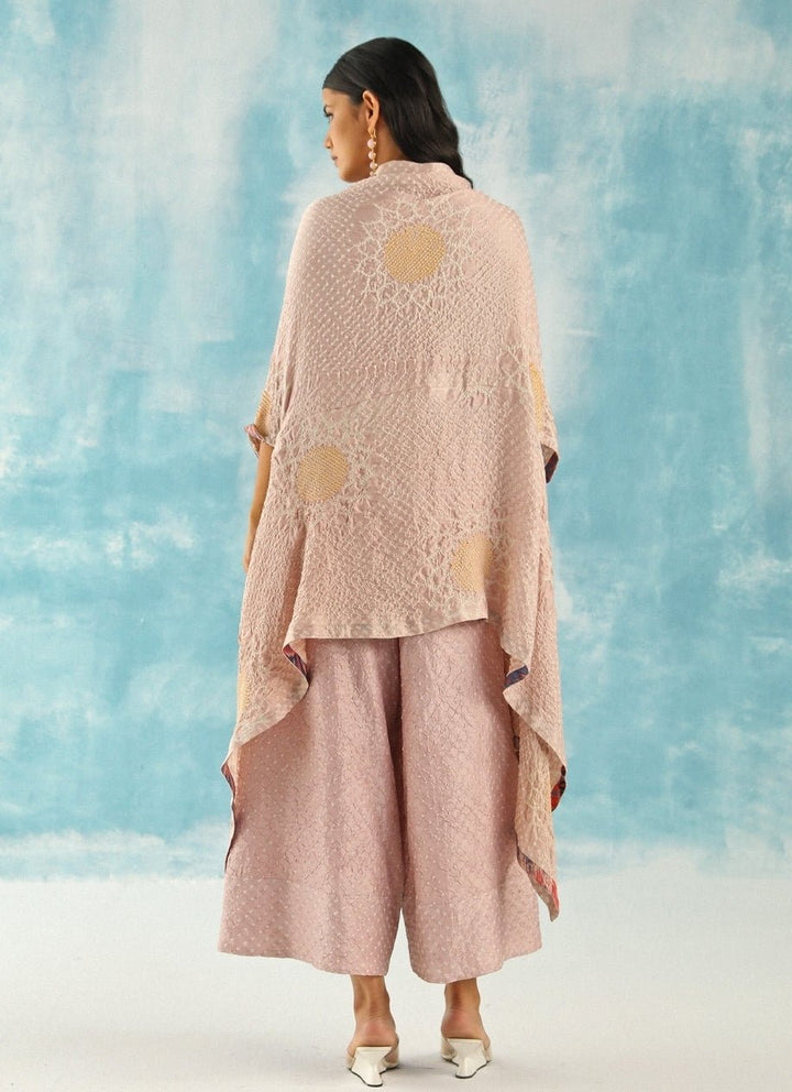 Twenty Nine Blush Pink Bandhani Tunic Kurta With PalazzoFabilicious Fashion