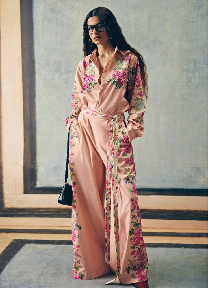 Paulmi and Harsh X Ease Blush Pink Cotton Co - Ord SetFabilicious Fashion