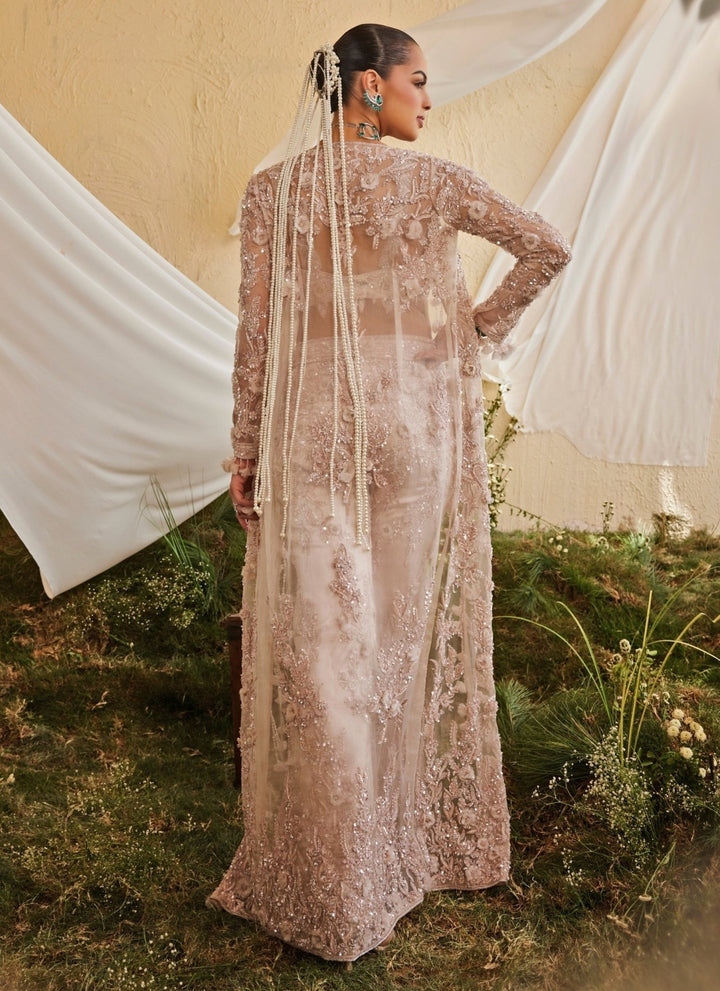 Mani Bhatia Blush Pink Crepe Blouse Sharara Set With JacketFabilicious Fashion