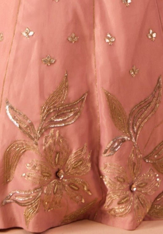 Blush Pink Embellished Lehenga Set Parul Gandhi - Fabilicious Fashion