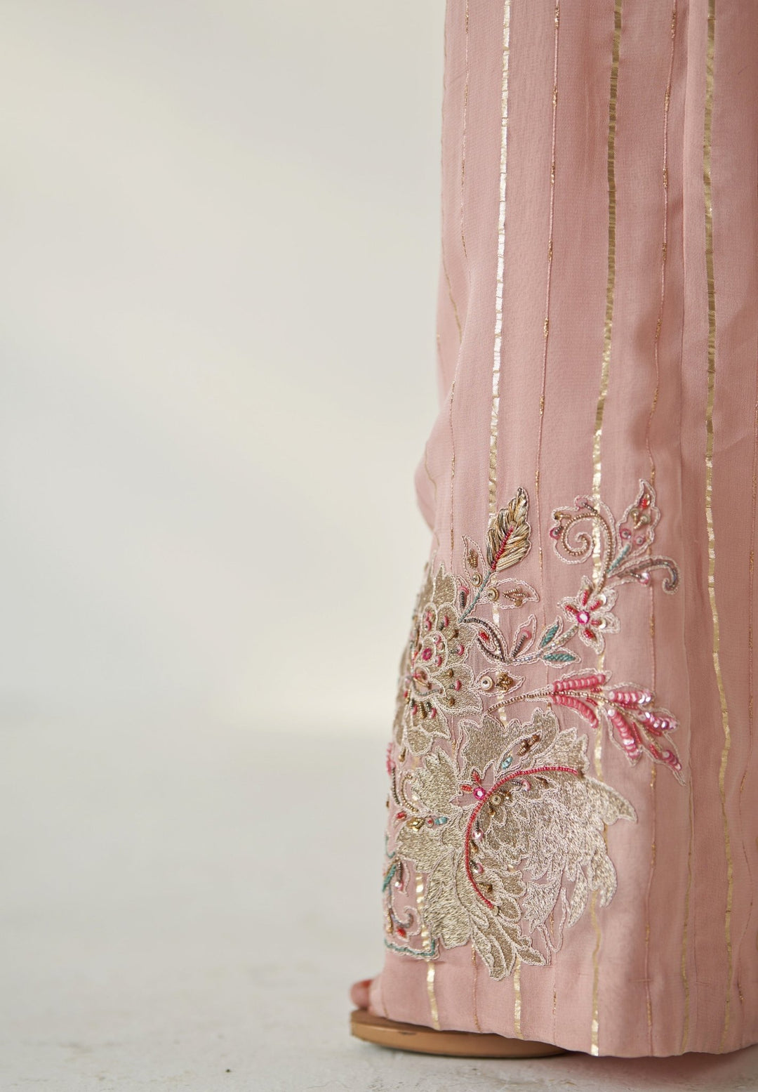 Blush Pink Embroidered Shirt And Pant Set Studio Bagechaa - Fabilicious Fashion