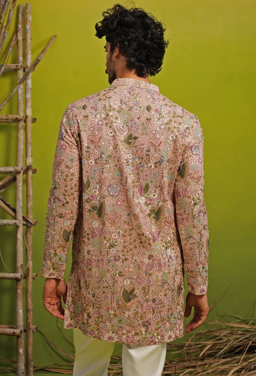 Blush Pink Georgette Short Kurta Set Kalpraag - Fabilicious Fashion