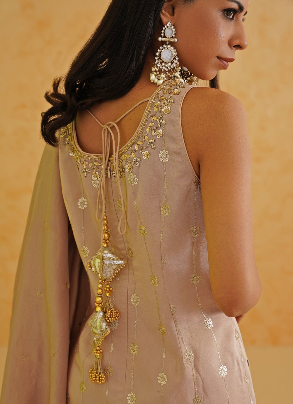 Blush Pink Kurta Garara Set Deepika Chadha - Fabilicious Fashion