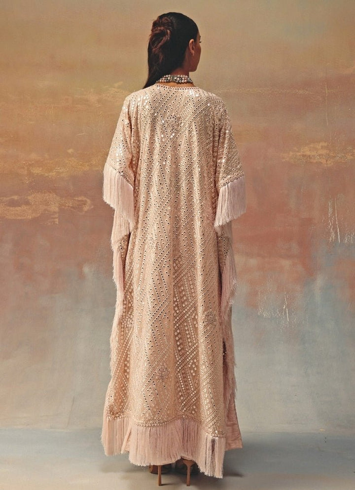Twenty Nine Blush Pink Mirrorwork Georgette Kaftan PantsFabilicious Fashion