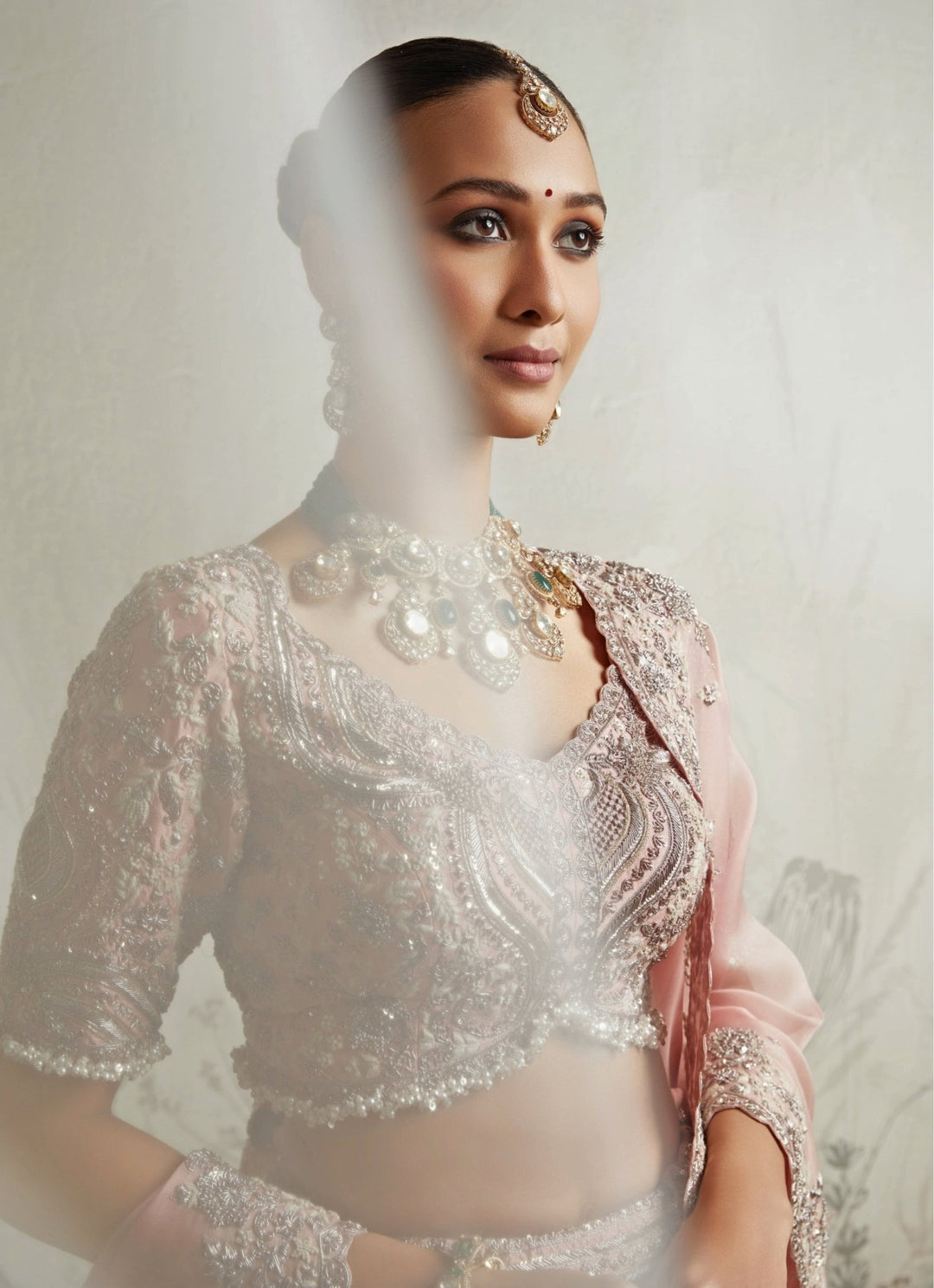 Prisho Blush Pink Organza Lehenga SetFabilicious Fashion