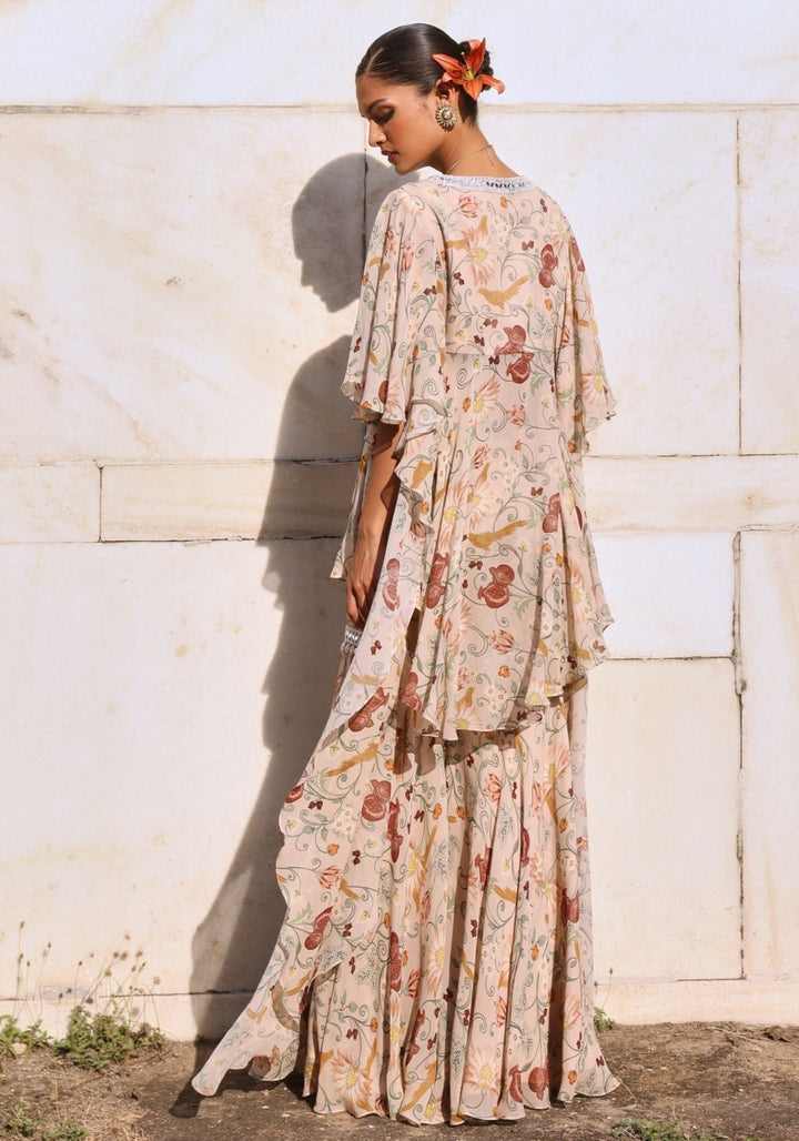 Blush Pink Printed Gharara Set Seema Thukral - Fabilicious Fashion