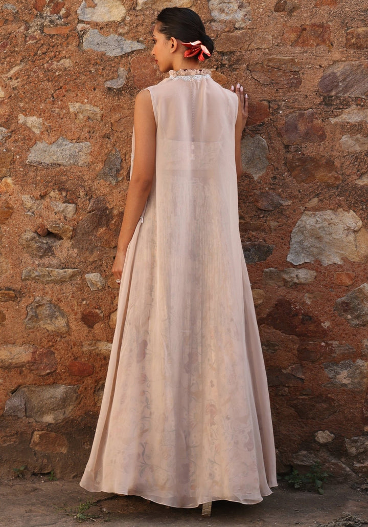 Blush Pink Printed Lehenga Set with Cape Seema Thukral - Fabilicious Fashion