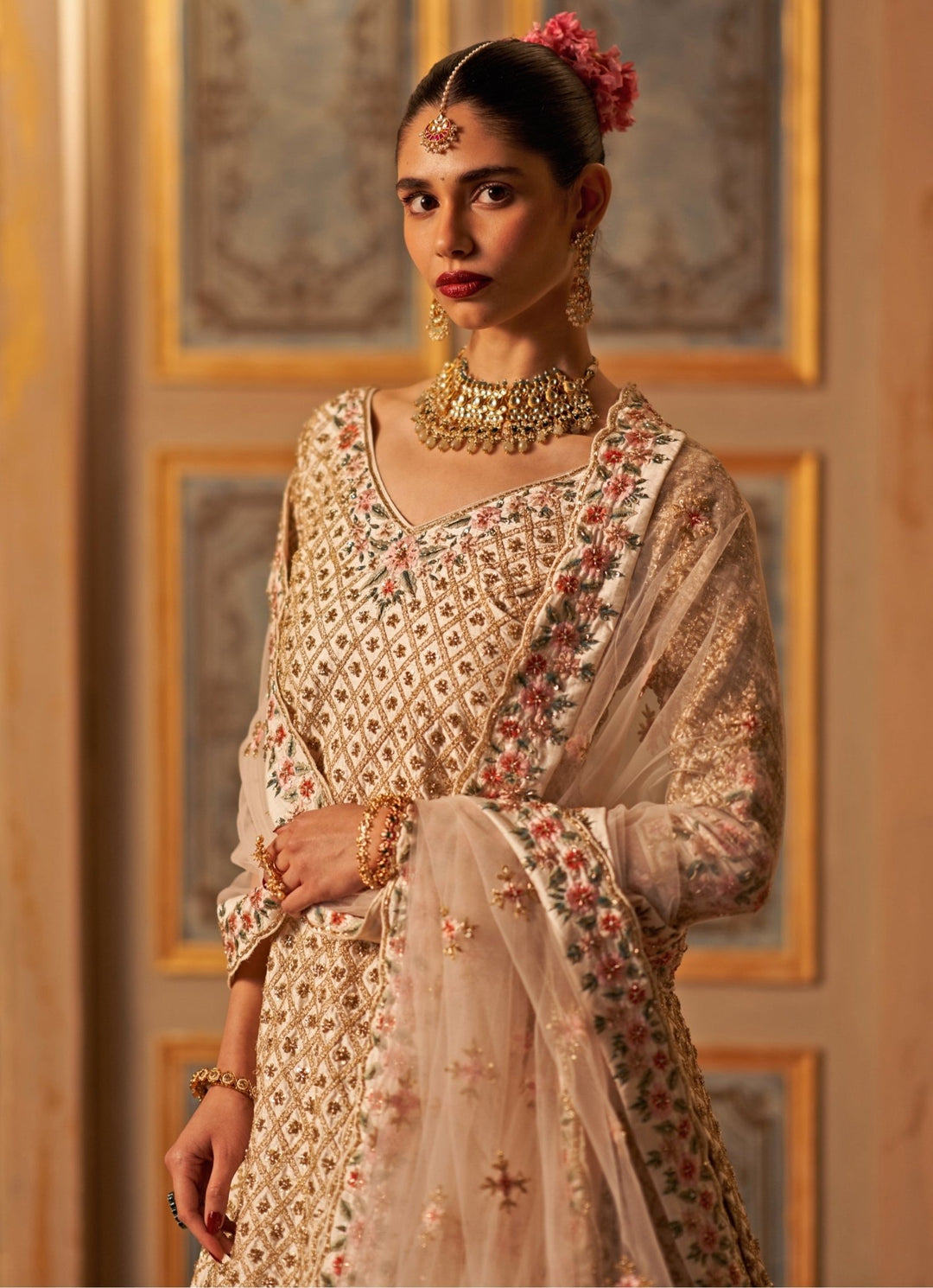 Blush Pink Raw Silk Kurta Lehenga Set Angad Singh - Fabilicious Fashion