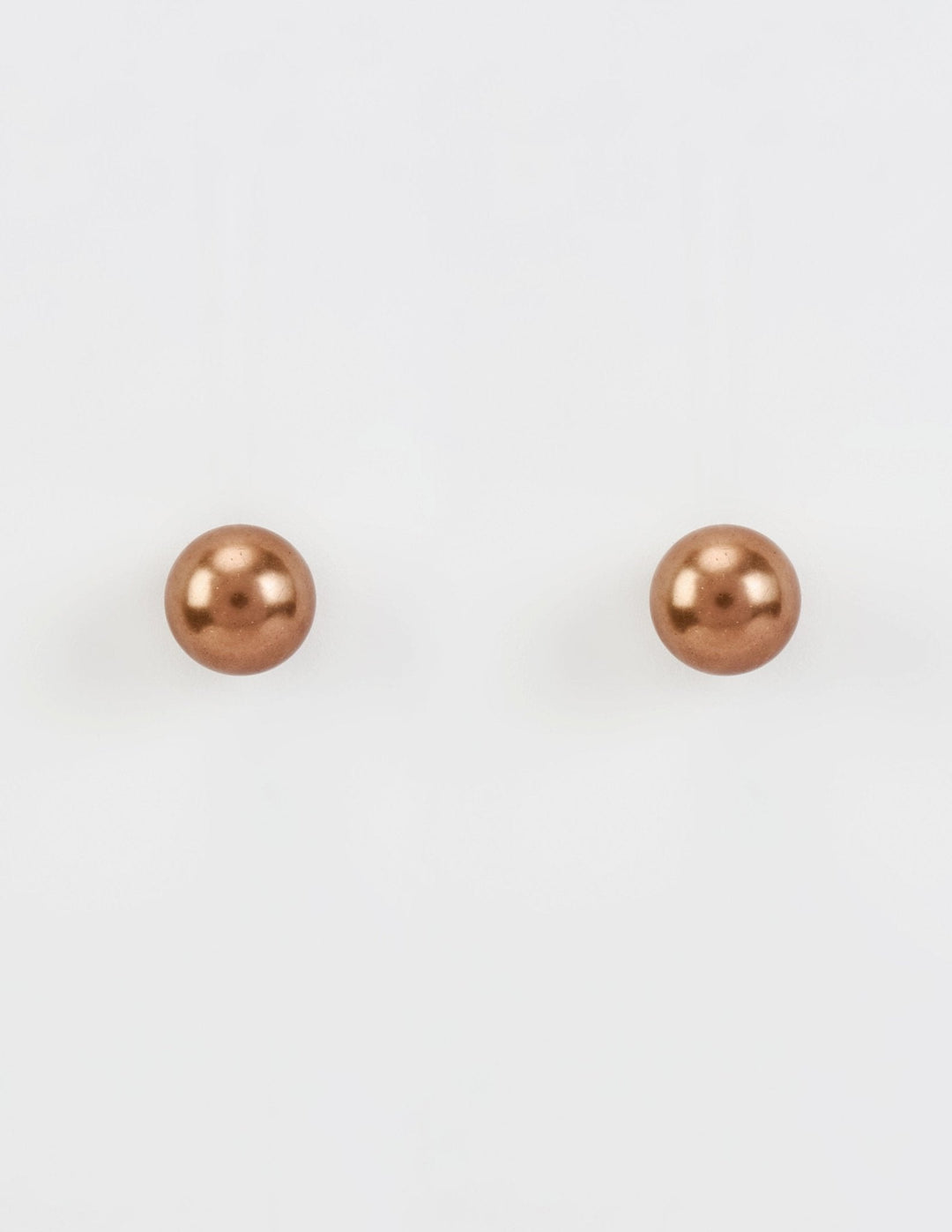 Brown Single Pearl Stud Earrings Vivinia by Vidhi Mehra - Fabilicious Fashion