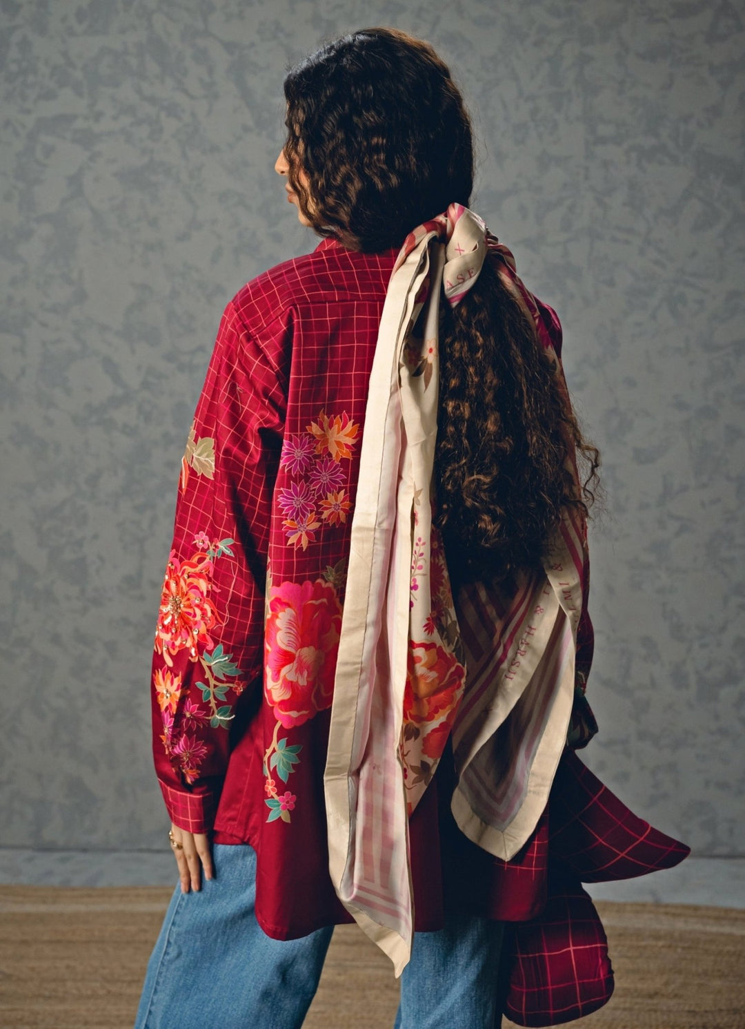 Burgundy Red Floral Printed Shirt Paulmi and Harsh X Ease - Fabilicious Fashion