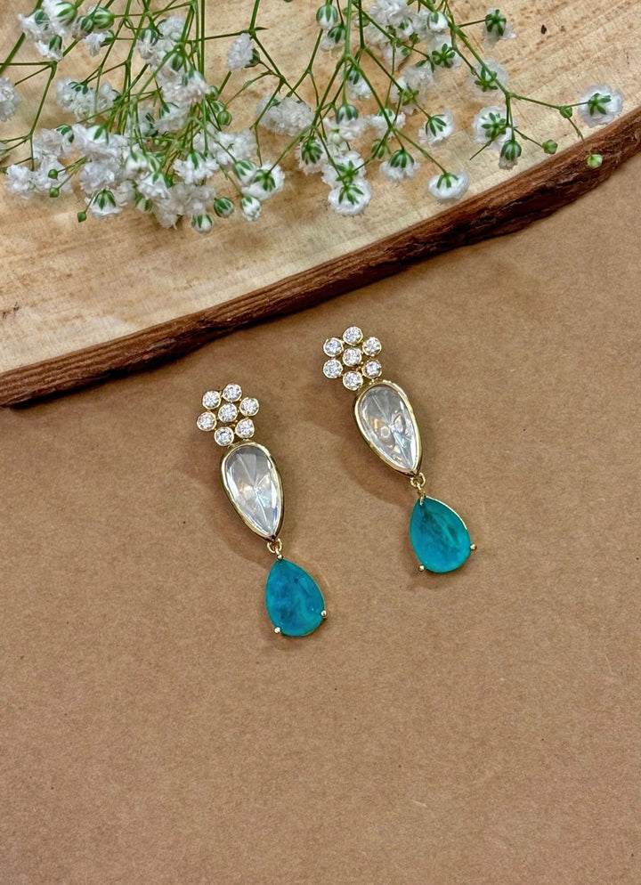 Naymee Celestial Blue Polki Necklace SetFabilicious Fashion