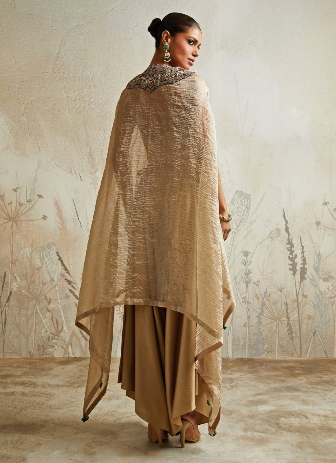 Prisho Champagne Crushed Tissue Kaftan SetFabilicious Fashion