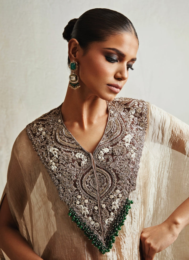 Prisho Champagne Crushed Tissue Kaftan SetFabilicious Fashion