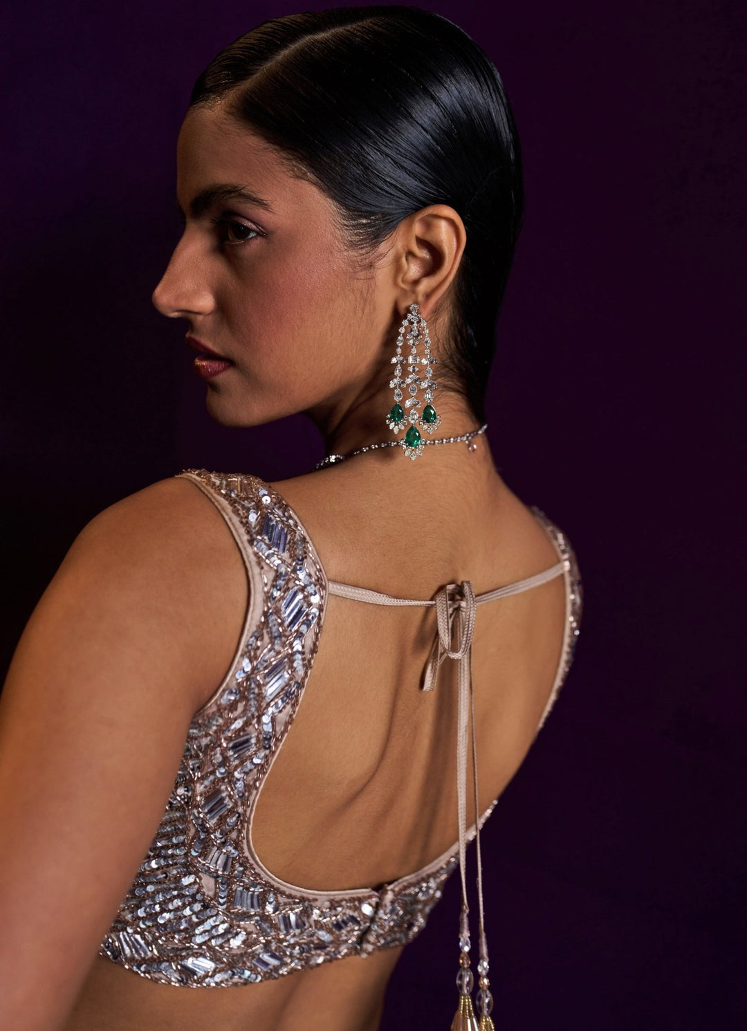 Champagne Gold Sequins Embroidered Bridal Lehenga Set Angad Singh - Fabilicious Fashion
