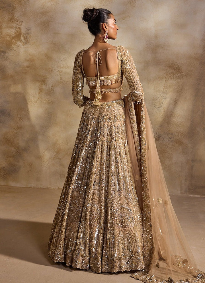 Champagne Gold Tulle Lehenga Set Nitika Gujral - Fabilicious Fashion