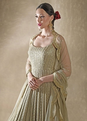 Champagne Gold Anarkali Gown