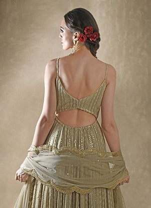 Champagne Gold Anarkali Gown