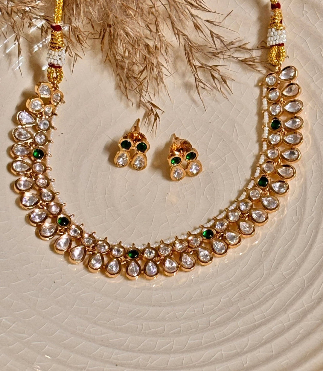 Naymee Classic Green Kundan Choker SetFabilicious Fashion