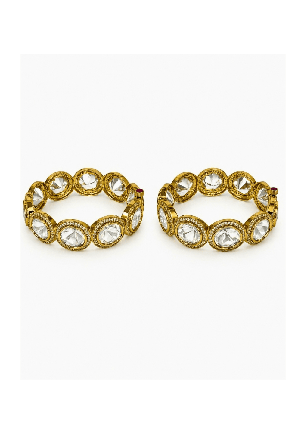 Vivinia By Vidhi Mehra Classic Moissanite Polki BanglesFabilicious Fashion