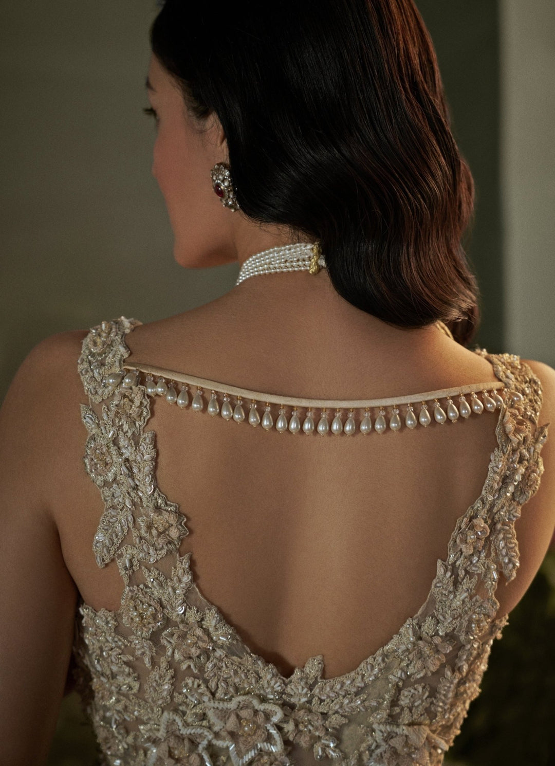 Cream Georgette Peplum Sharara Set Nitika Gujral - Fabilicious Fashion