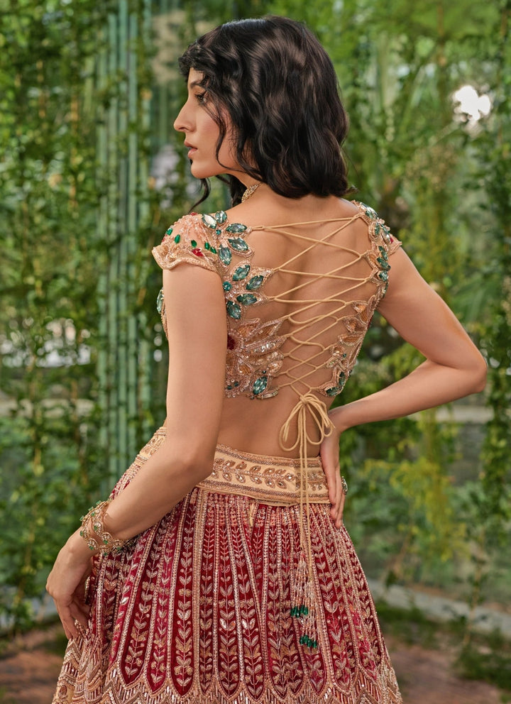 Jigar and Nikita Cream Silk Bridal Lehenga SetFabilicious Fashion