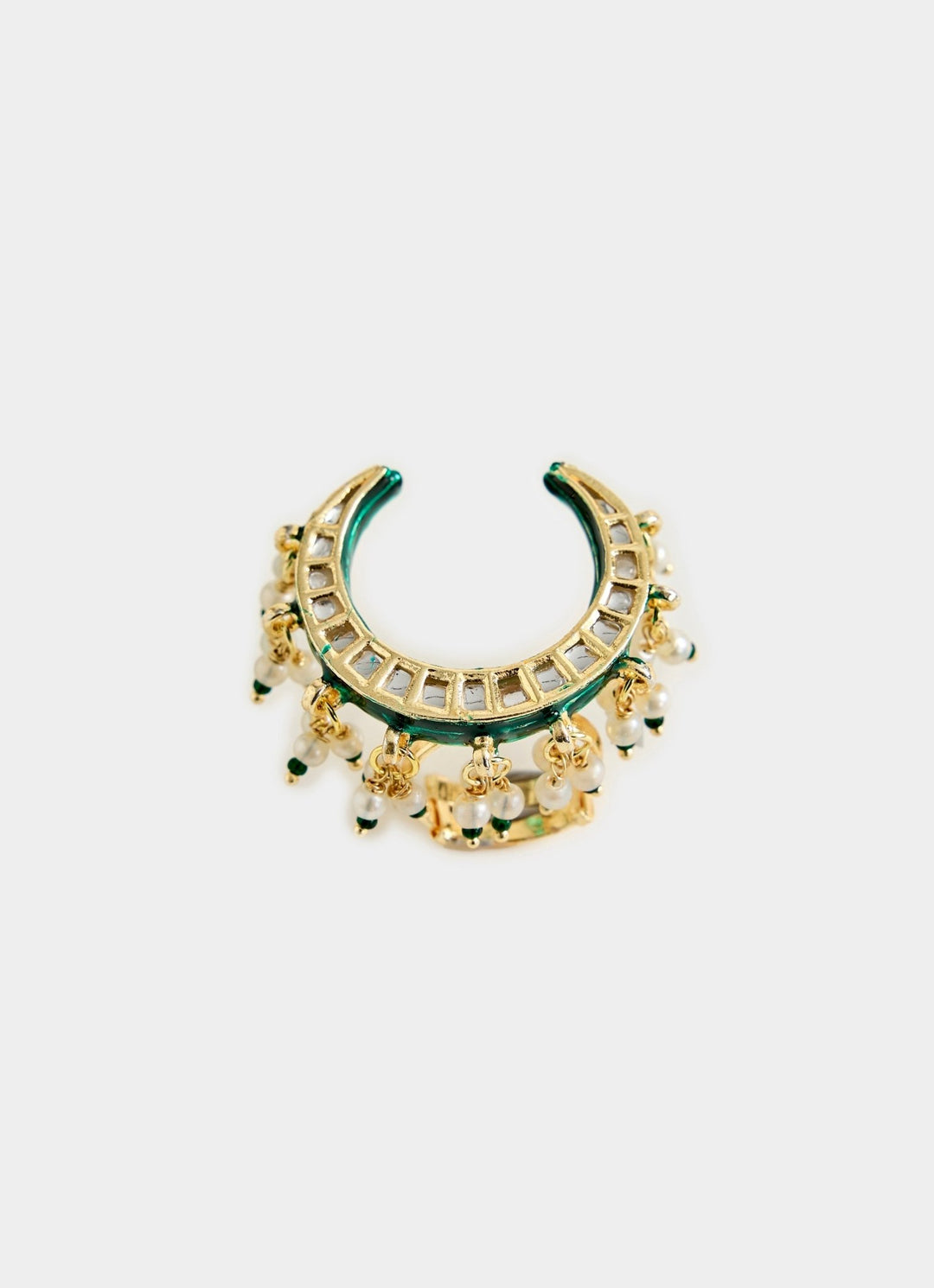 Crescent Kundan Statement Ring Vivinia By Vidhi Mehra - Fabilicious Fashion