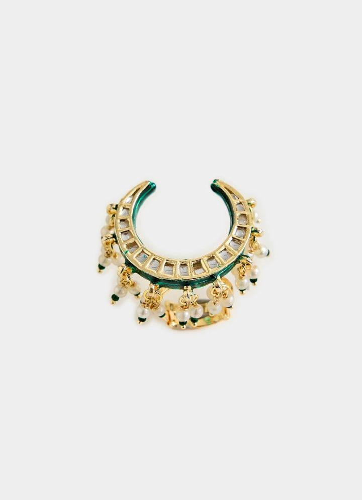 Crescent Kundan Statement Ring Vivinia By Vidhi Mehra - Fabilicious Fashion