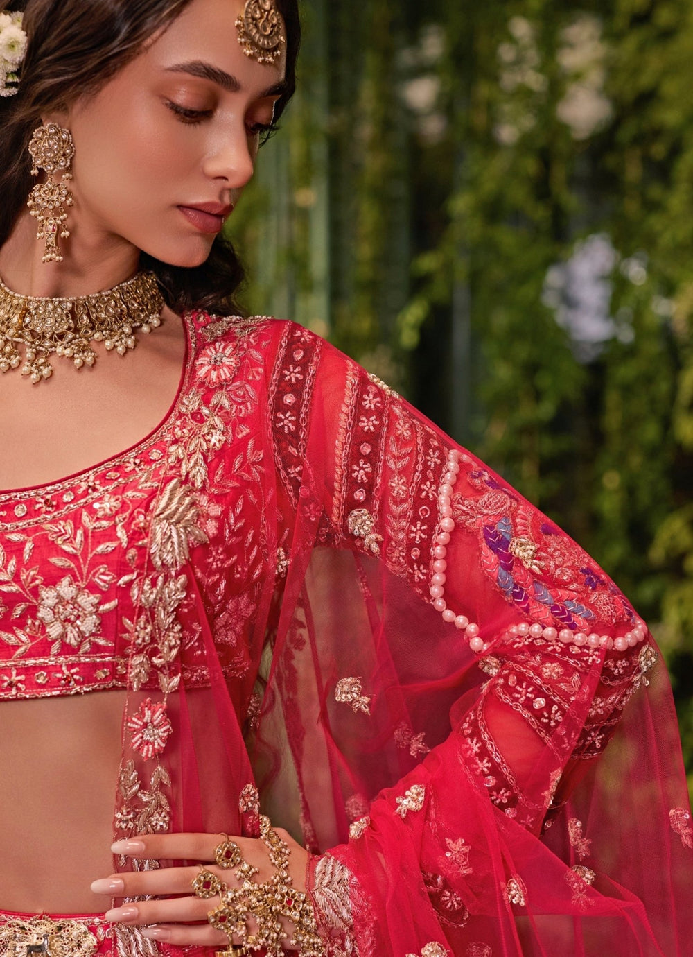 Jigar and Nikita Crimson Red Silk Bridal Lehenga SetFabilicious Fashion