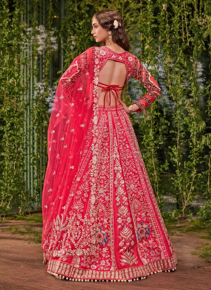 Jigar and Nikita Crimson Red Silk Bridal Lehenga SetFabilicious Fashion