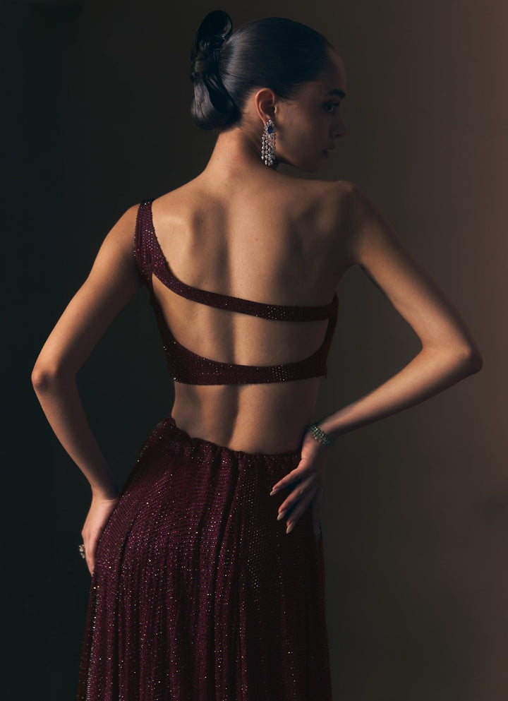 Angad Singh Crimson Red Soft Net Lehenga SetFabilicious Fashion