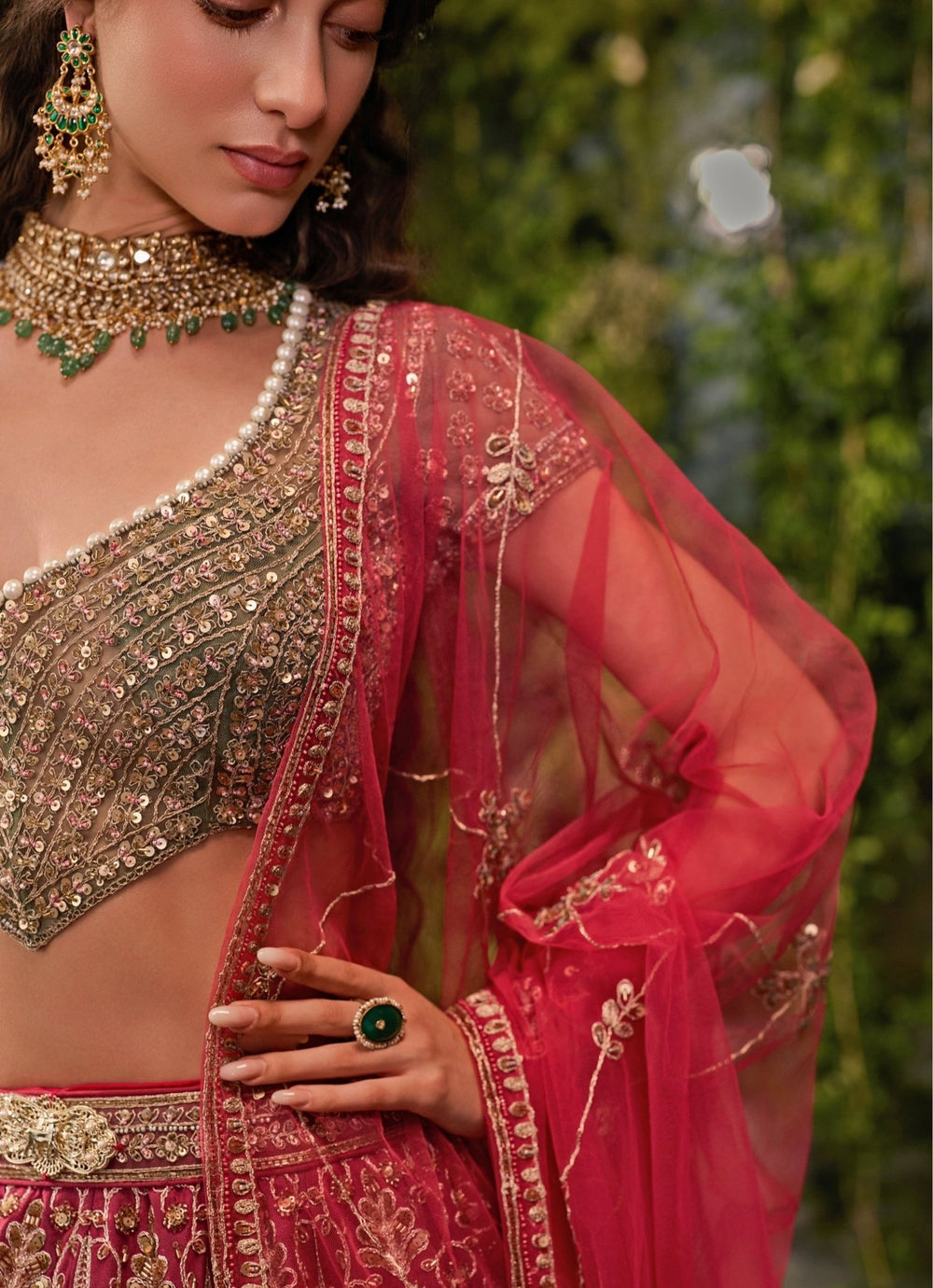 Jigar and Nikita Deep Red Silk Bridal Lehenga SetFabilicious Fashion