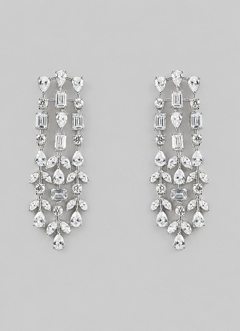 Zevar by Geeta Diamond Contemporary Dangler EarringsFabilicious Fashion
