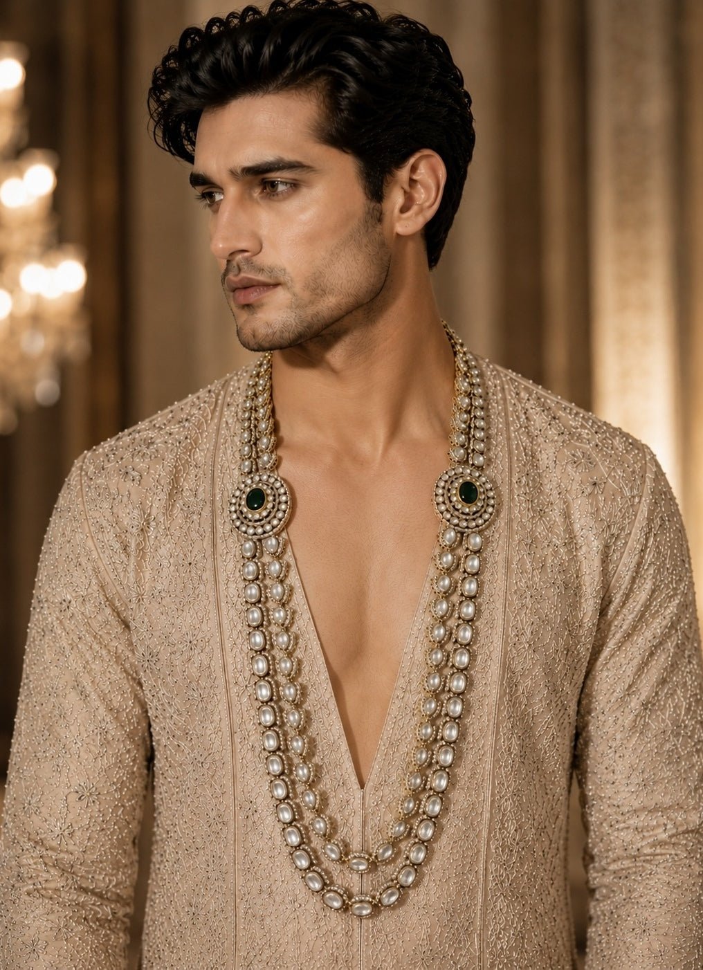 Vivinia By Vidhi Mehra Double Layer Kundan NecklaceFabilicious Fashion