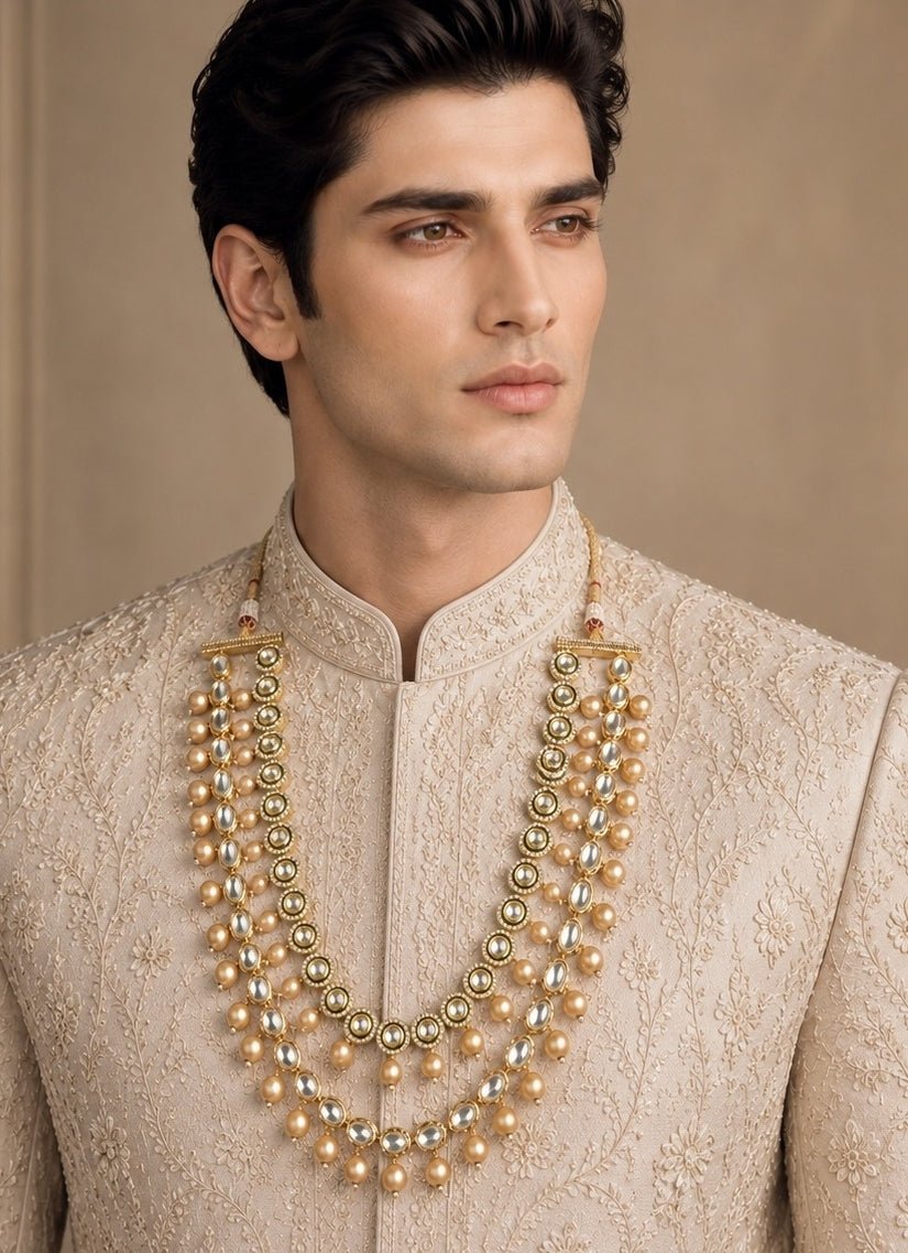 Vivinia By Vidhi Mehra Double Layer Pearl Kundan MalaFabilicious Fashion