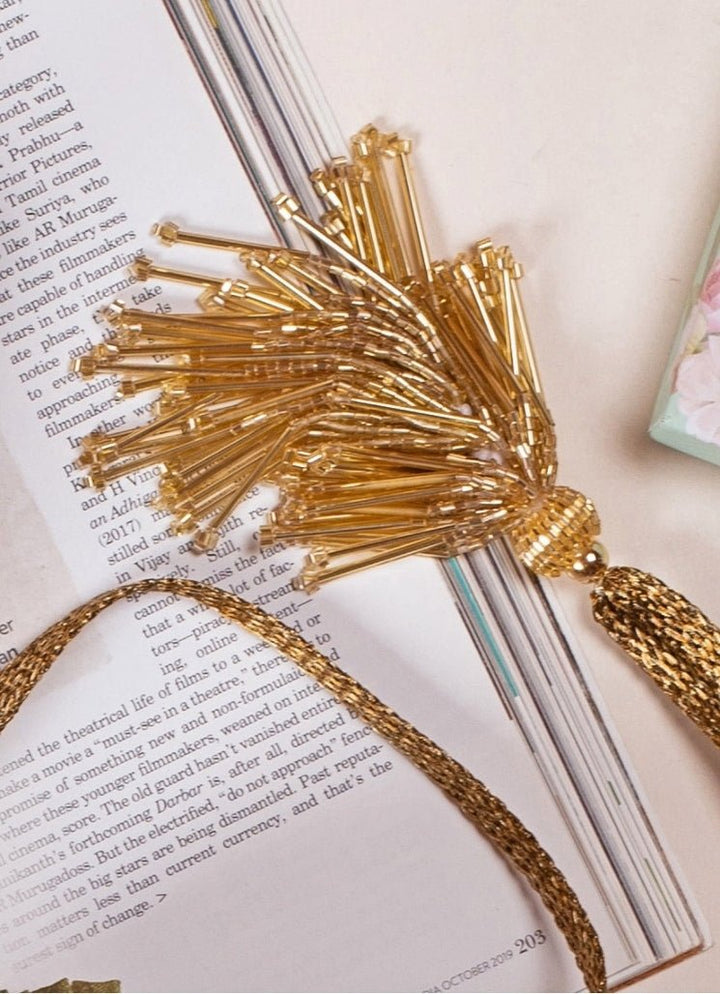 Dull Gold Embroidered Potli AMYRA - Fabilicious Fashion