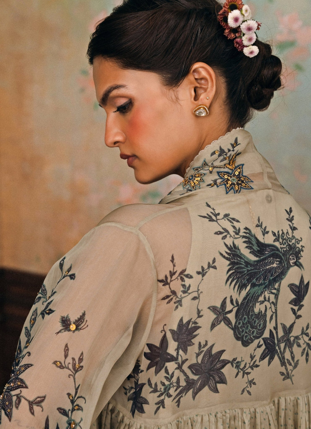 Paulmi and Harsh Dusty Beige Cotton Silk Kurta Pants Set With JacketFabilicious Fashion