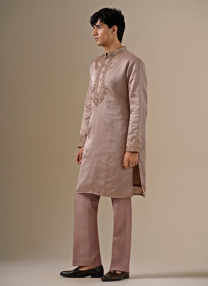 Darzi House Dusty Lavender Silk Blend Kurta SetFabilicious Fashion