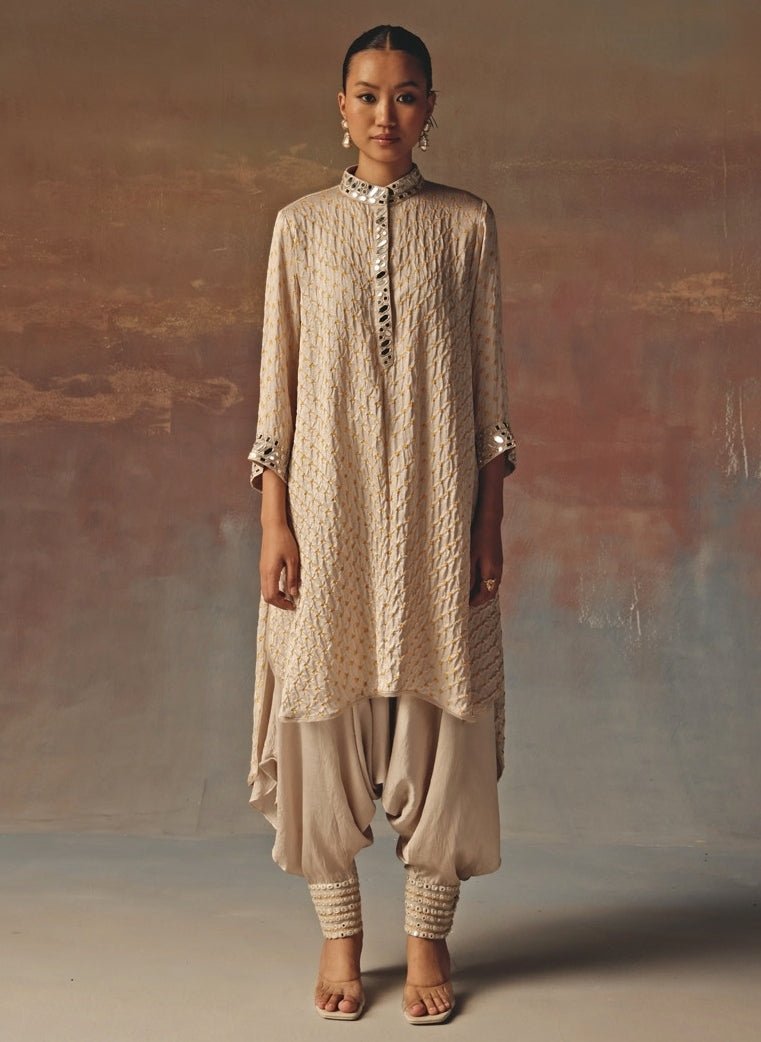 Twenty Nine Dusty Pink Bandhani Kurta DhotiFabilicious Fashion
