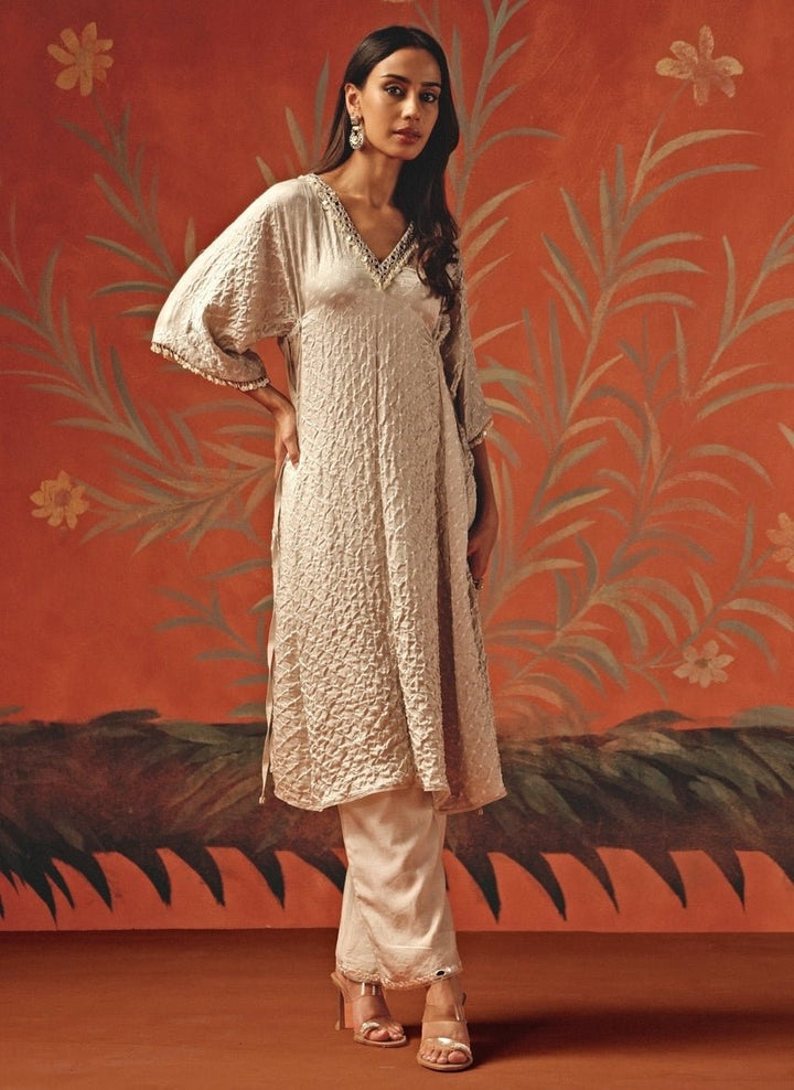 Twenty Nine Dusty Pink Bandhani Kurta PalazzoFabilicious Fashion