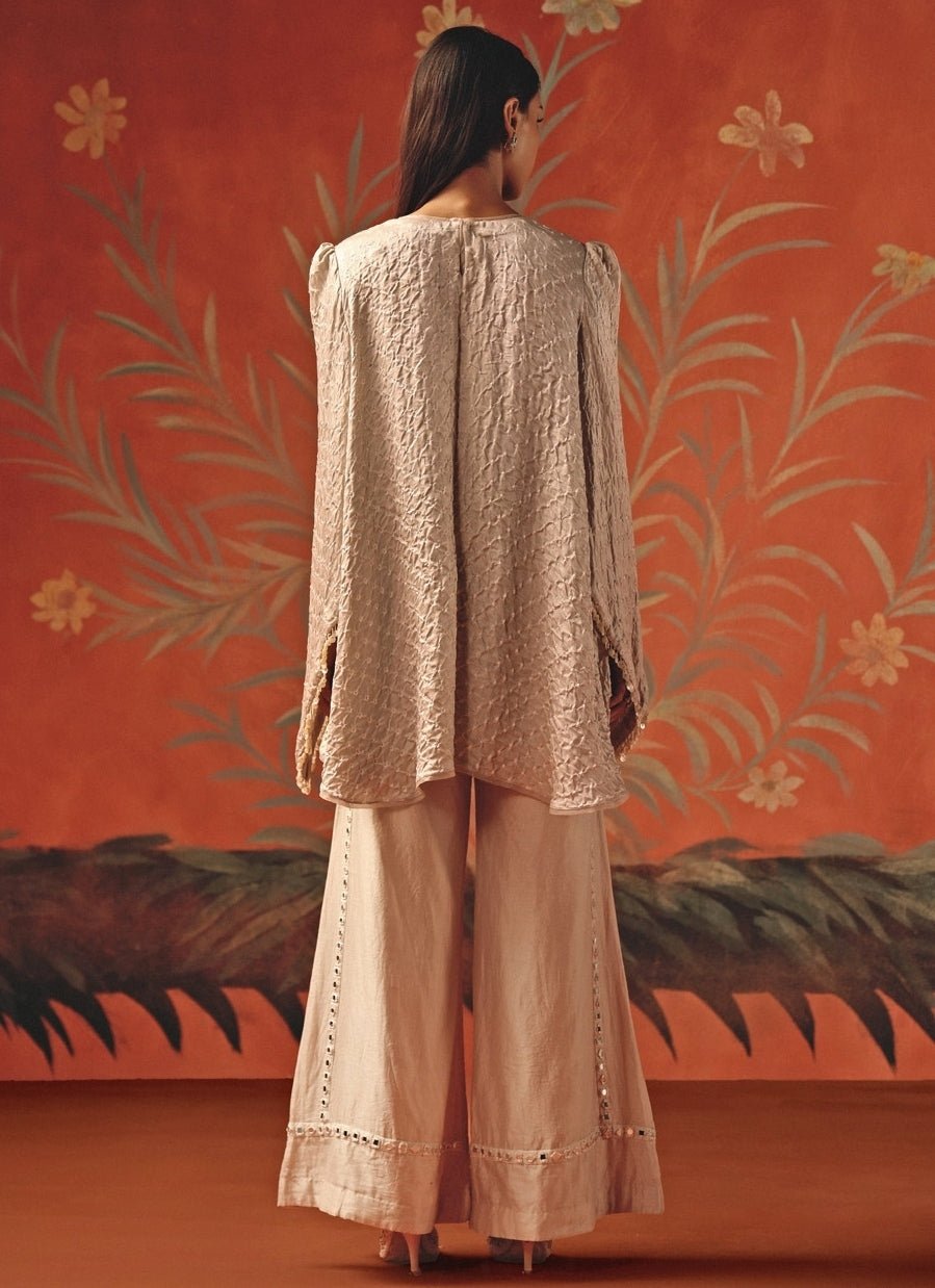 Twenty Nine Dusty Pink Bandhani Peplum Top And PalazzoFabilicious Fashion