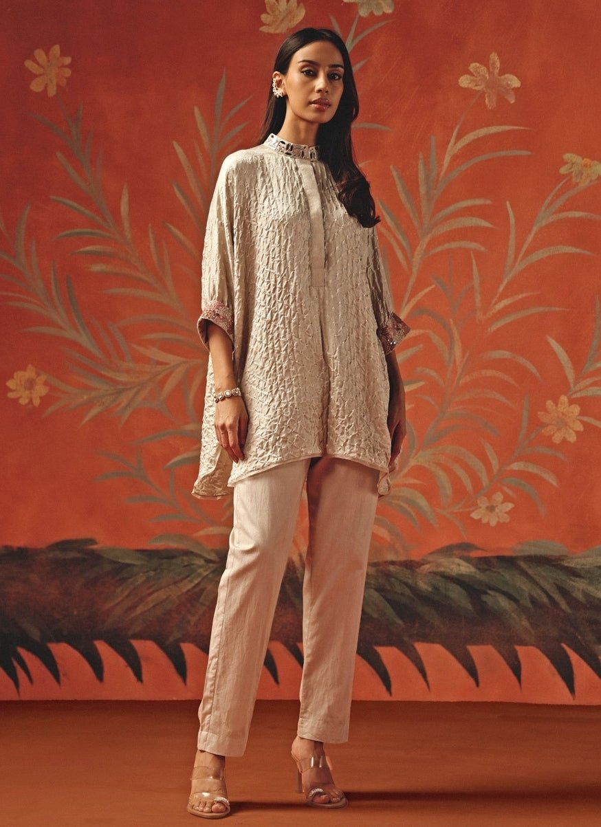 Twenty Nine Dusty Pink Bandhani Shirt With PantsFabilicious Fashion