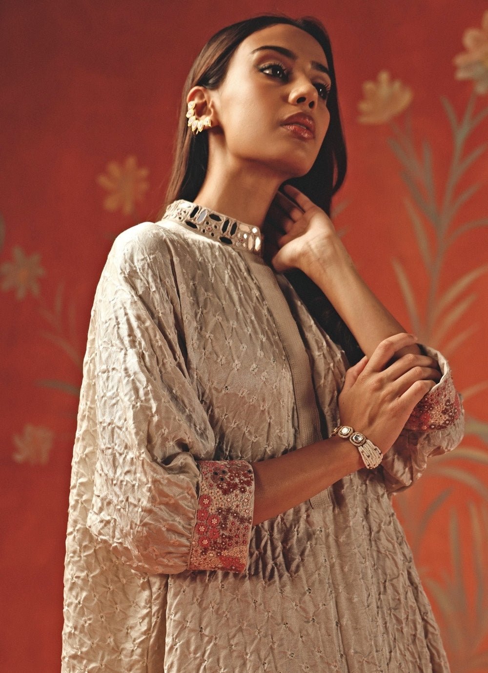 Twenty Nine Dusty Pink Bandhani Shirt With PantsFabilicious Fashion